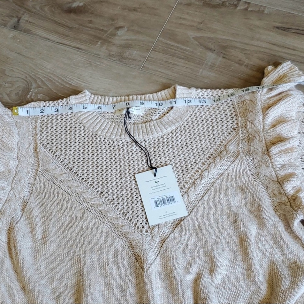 NWT Spell Willow Frill Jumper Cream Ruffle Sweater - Picture 4 of 7